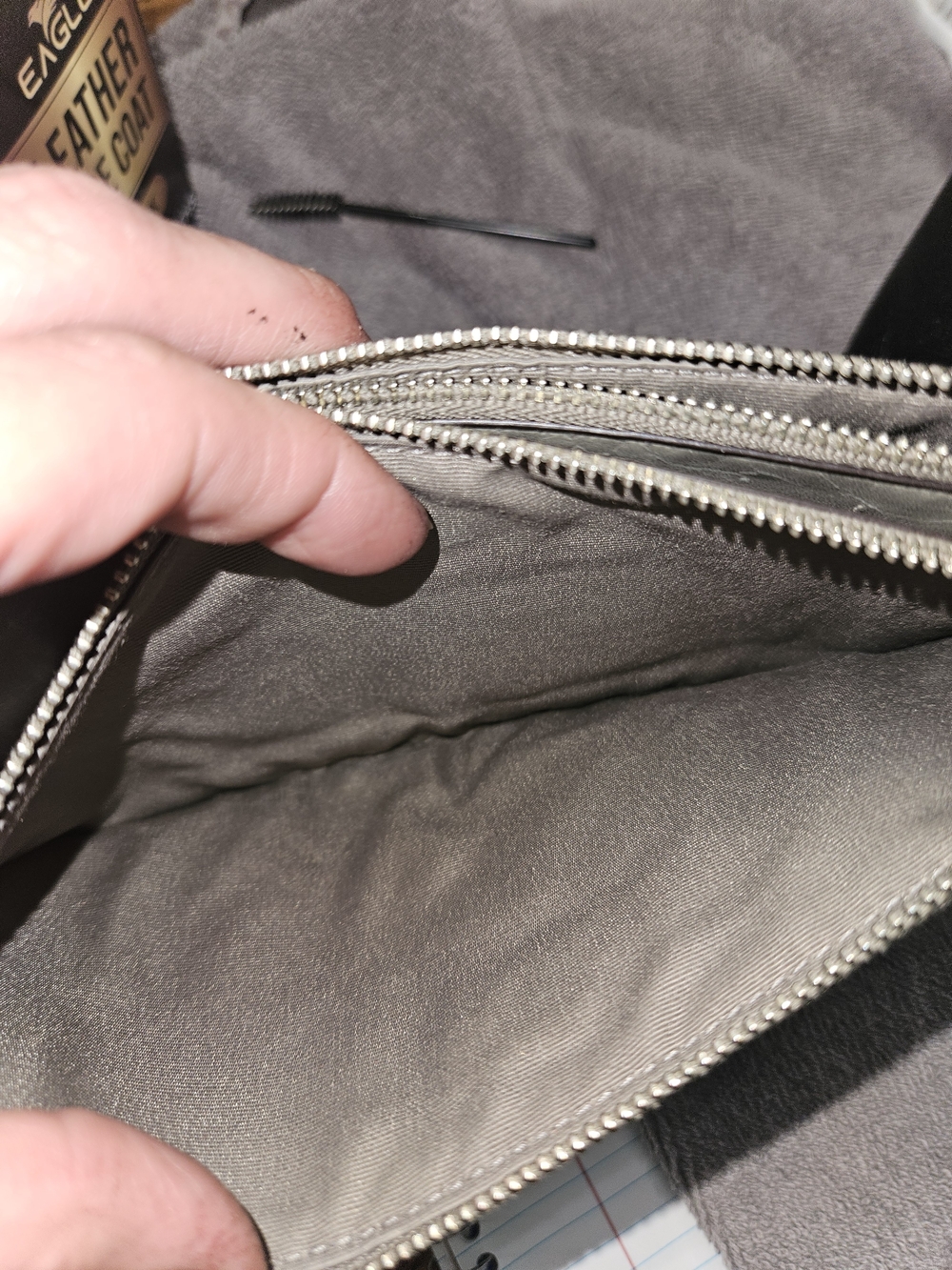 Coach Ombre Tote Bag with Wristlet - Taupe to Black - Picture 8 of 12